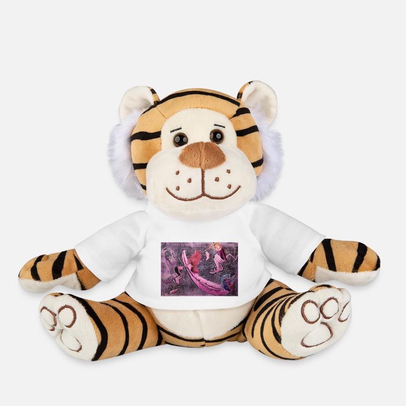 Shoes - Plush Tiger - white