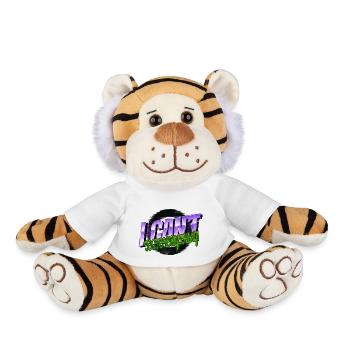 awesome happy biotech major - Plush Tiger - white - Front