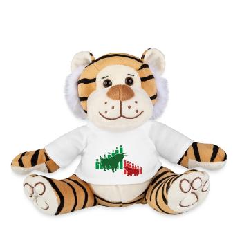 Bullish, Bearish… Buy and hold - Plüschtiger - Weiß - Vorne