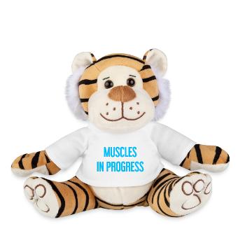 Muscles in Progress - Plush Tiger - white - Front