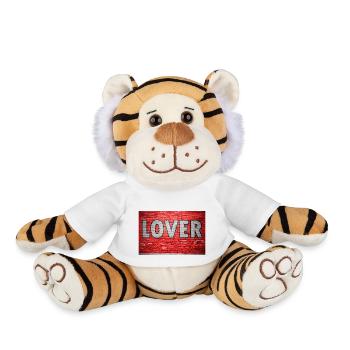 Lover Brick Wall Graffiti - Plush Tiger - white - Front