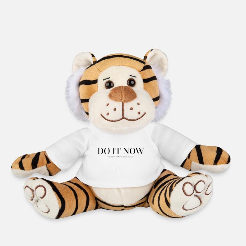do it now - Plush Tiger - white