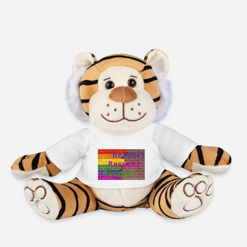 Respect - Plush Tiger - white