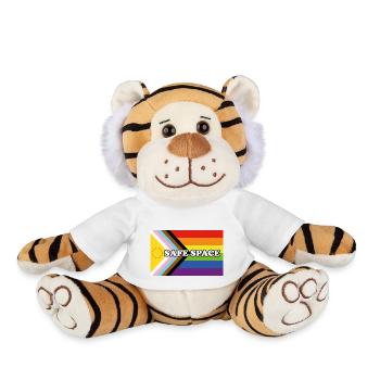 Inclusive Pride Progress Flag SICHERER RAUM - Plüschtiger - Weiß - Vorne