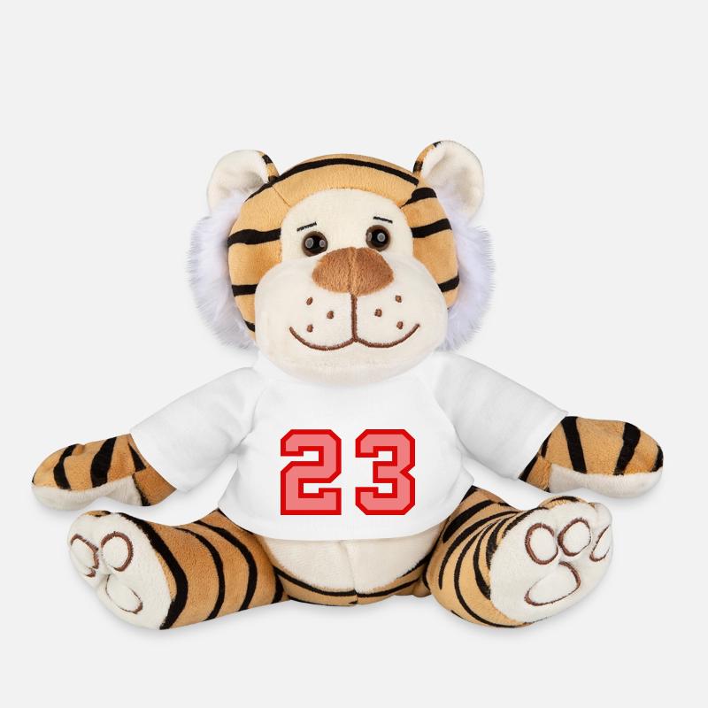 Cool Retro Retrostyle Numéro de maillot numéro de dos - Peluche Tigre - blanc