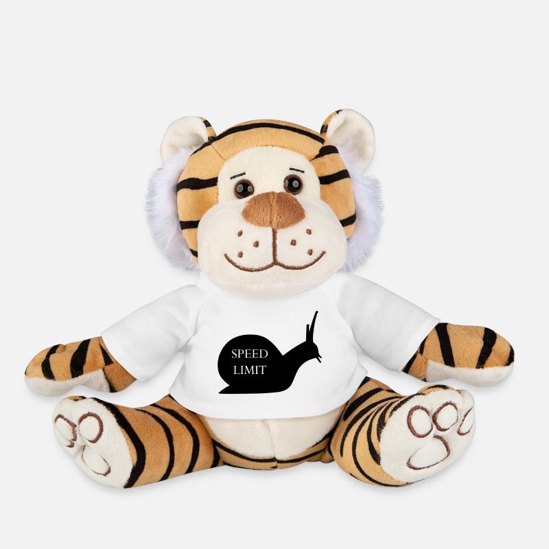 Escargot drôle - Peluche Tigre - blanc