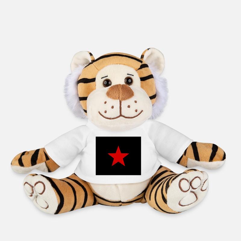 Roter Stern - Plüschtiger - Weiß