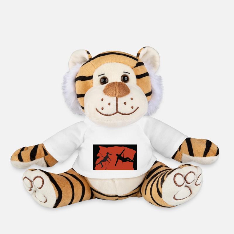 Rock Climbing - Plush Tiger - white