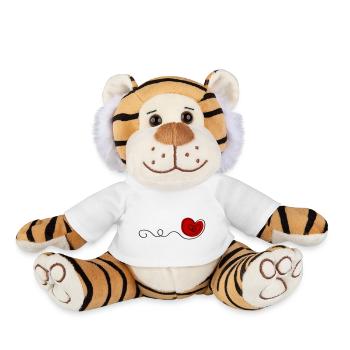 heart ornaments - Plush Tiger - white - Front