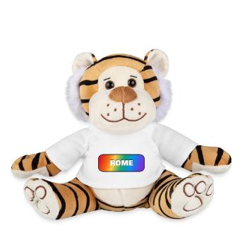 ROME ARC-EN-CIEL HAPPY PRIDE - Peluche Tigre - blanc - Devant