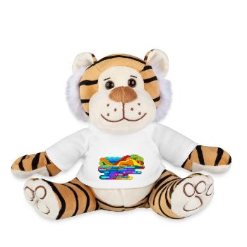 Montagnes psychédéliques - Peluche Tigre - blanc - Devant