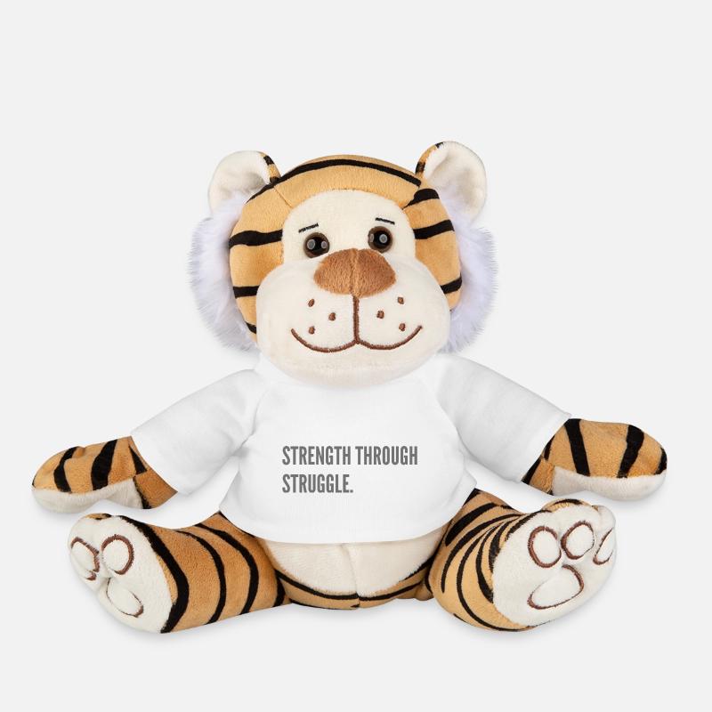 Strength through Struggle. - Plush Tiger - white