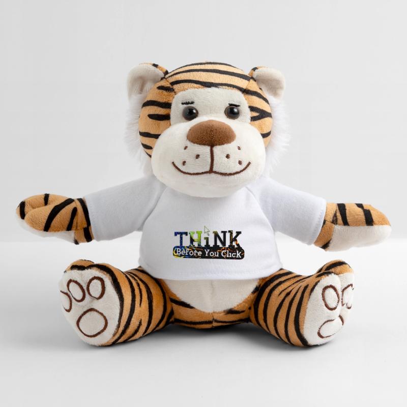 Think before computer hacking hacker Plush Tiger