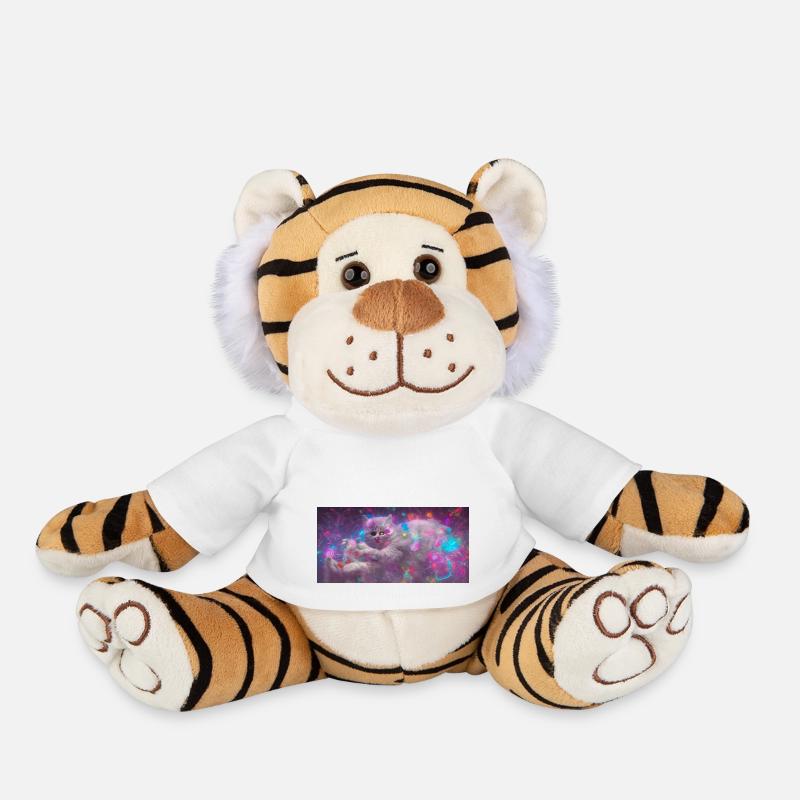 Chat de l’espace - Peluche Tigre - blanc