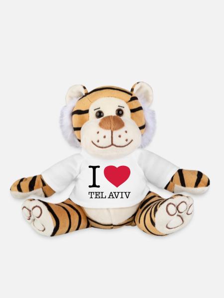 I LOVE TEL AVIV - Plüschtiger - Weiß