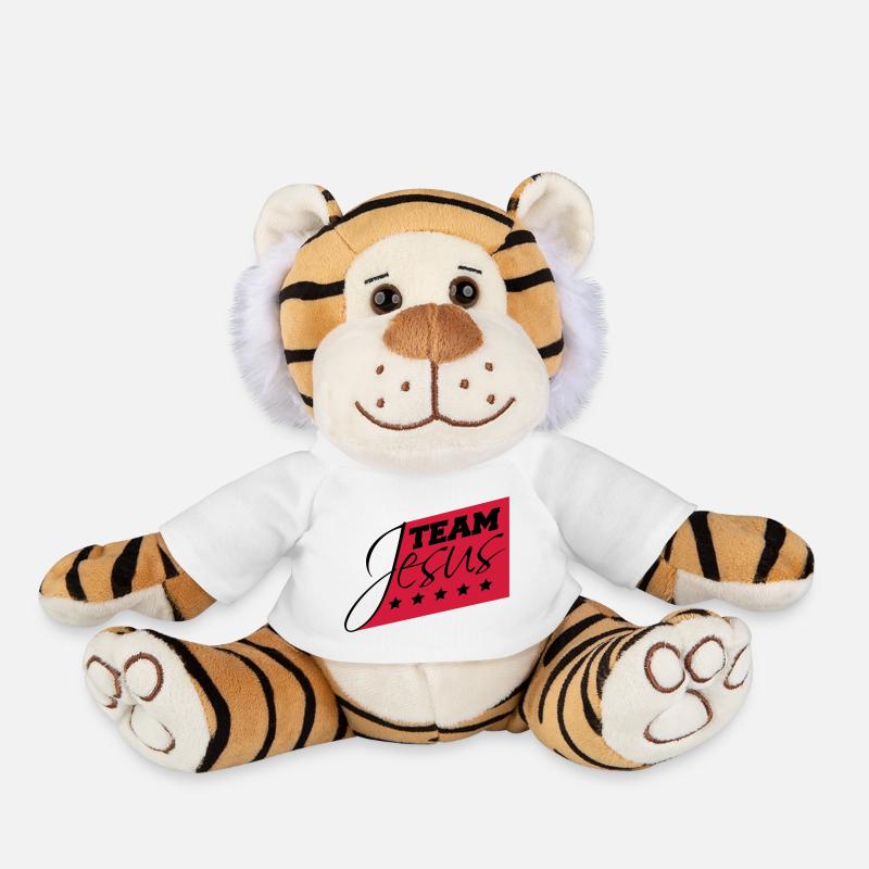 Catholic Team Jesus Christ Christ Evangelical - Plush Tiger - white