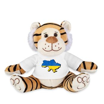 Ukraine - Peluche Tigre - blanc - Devant