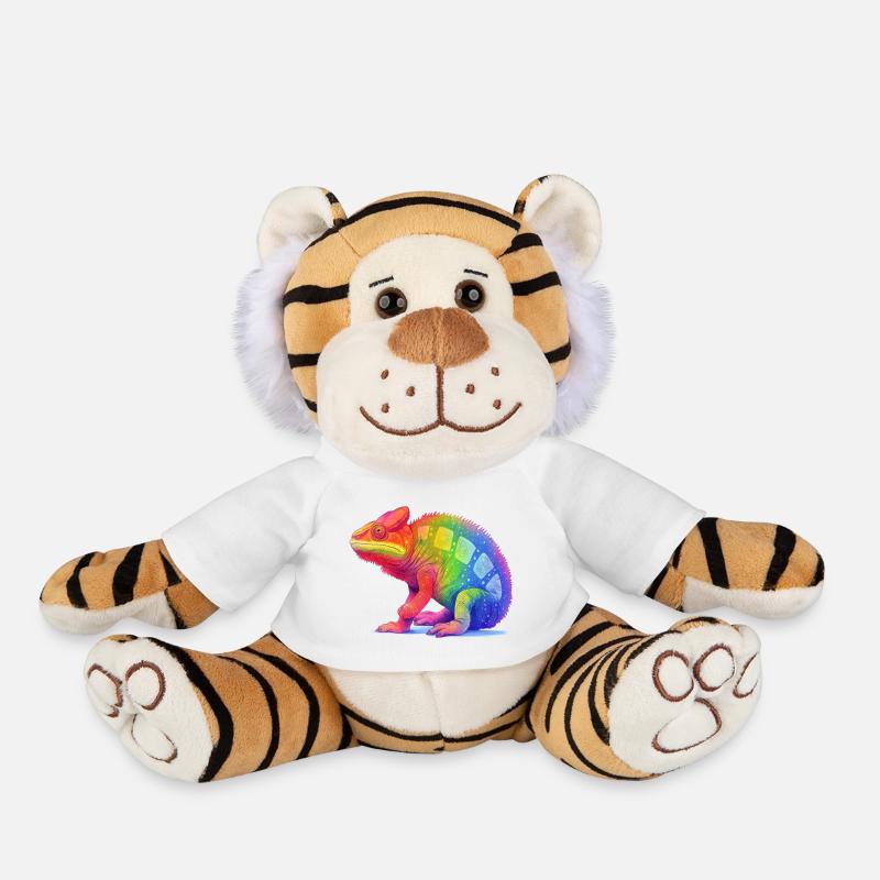 Pride chameleon - Plüschtiger - Weiß