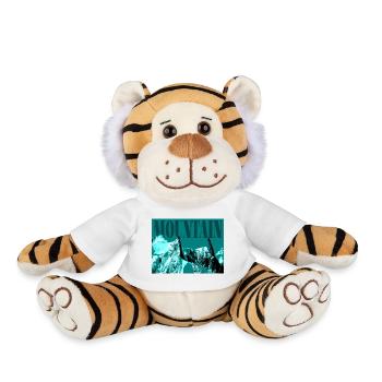 Montagne Glacée Abstraite - Peluche Tigre - blanc - Devant