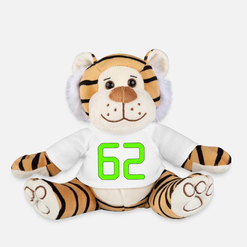 Number 62 - Plush Tiger - white