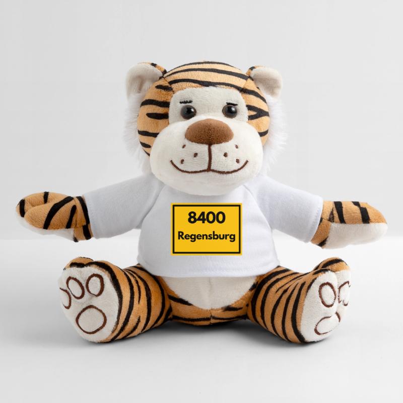 OLD POSTCODE ZIP CODE RETRO 8400 REGENSBURG Plush Tiger