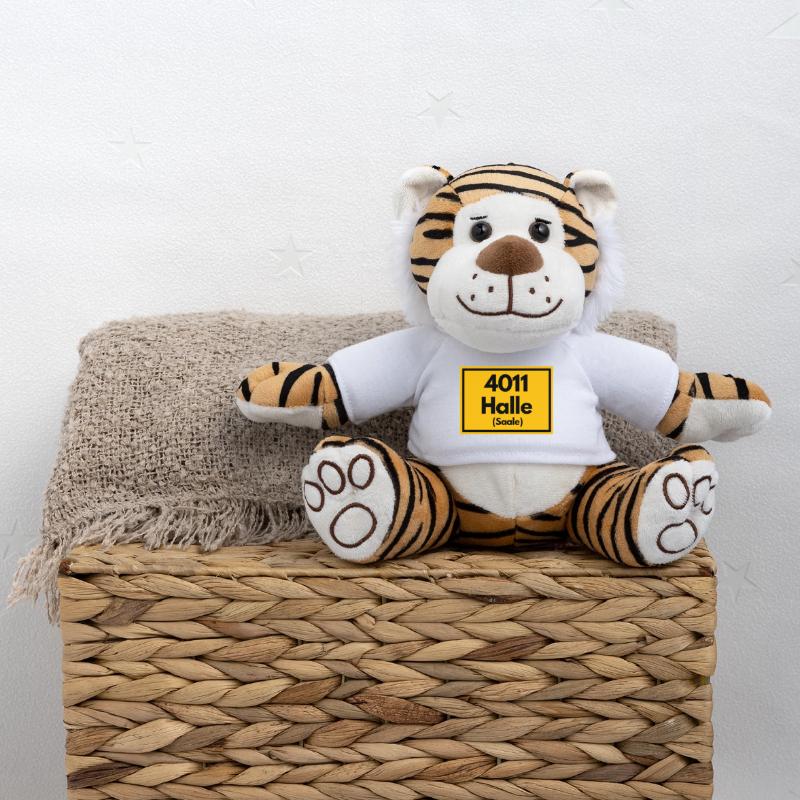 OLD POSTCODE POSTCODE RETRO 4011 HALLE (SAAALE) Plush Tiger