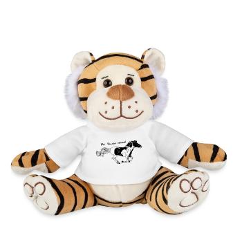 Plein gaz devant - Peluche Tigre - blanc - Devant