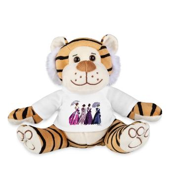 Arlesian umbrella - Plush Tiger - white - Front