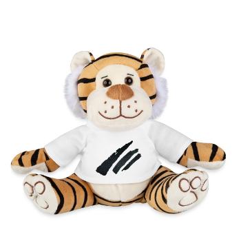 Strip Brush - Plush Tiger - white - Front
