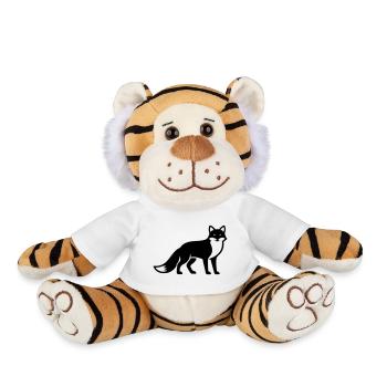Silhouette d’animal renard - Peluche Tigre - blanc - Devant