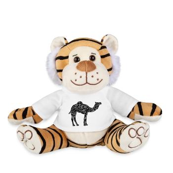 Beautiful Pattern Camel Silhouette Outline Black - Plush Tiger - white - Front