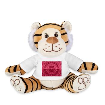 Mandala - Viva Magenta - Plush Tiger - white - Front