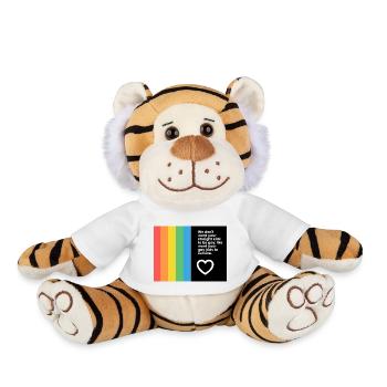 Gay pride - Peluche Tigre - blanc - Devant
