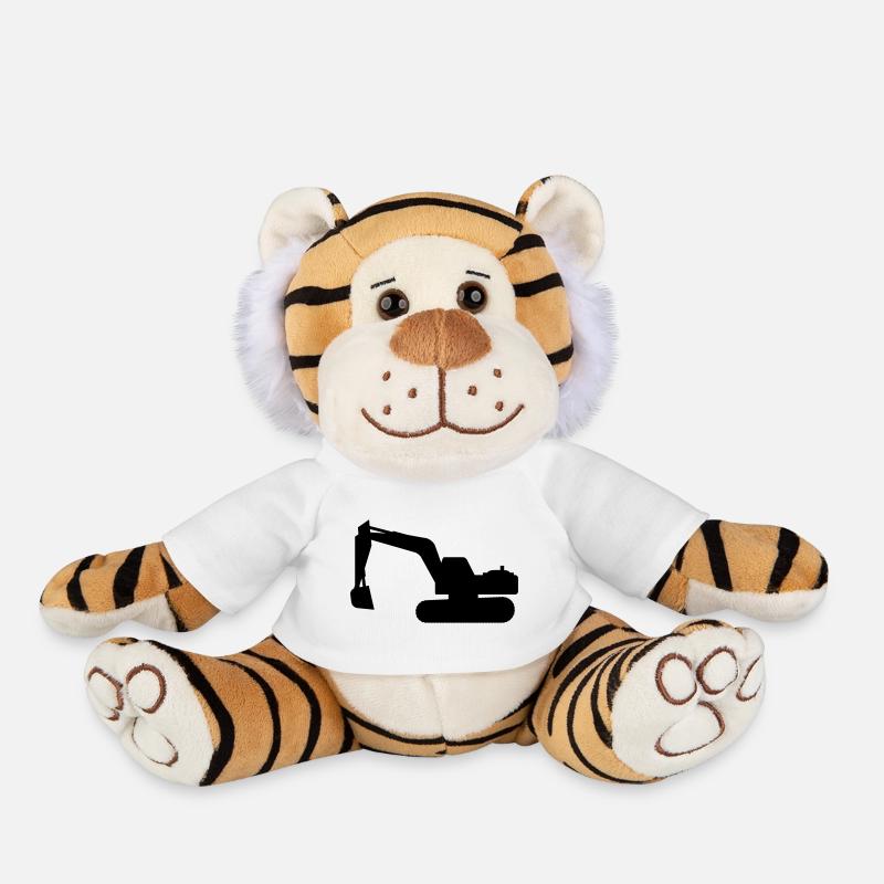 bagger sand arbeit beruf - Plüschtiger - Weiß