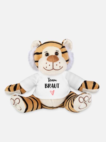 Team Braut Herz Junggesellenabschied - Plüschtiger - Weiß