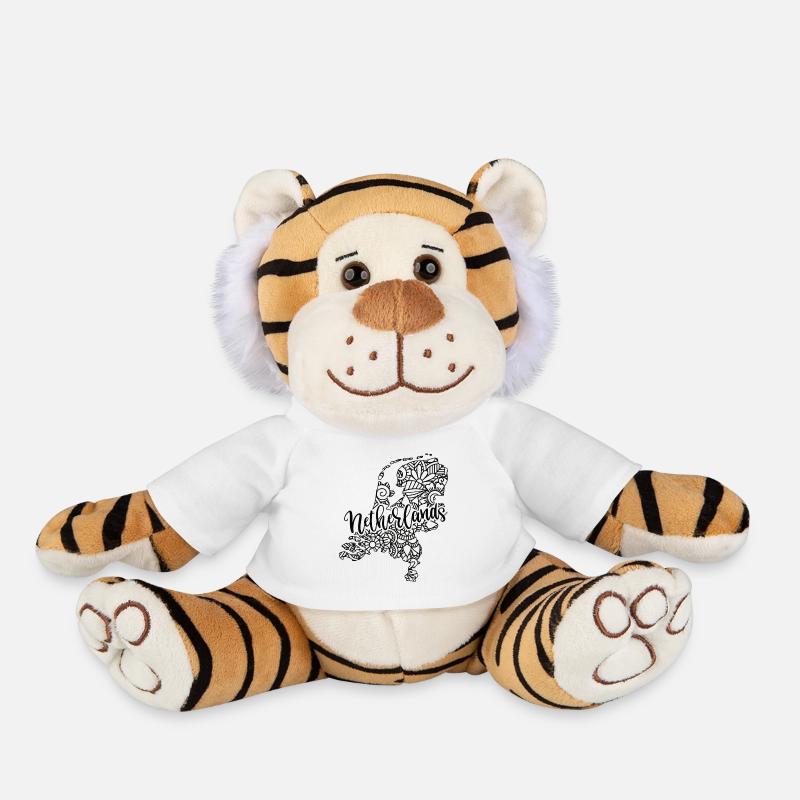 Dutch Netherlands Dutch roots - Plush Tiger - white