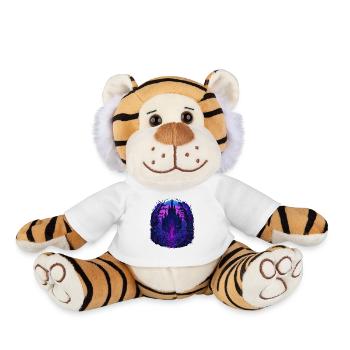 Château de Neon Roses Vaporwave - Peluche Tigre - blanc - Devant