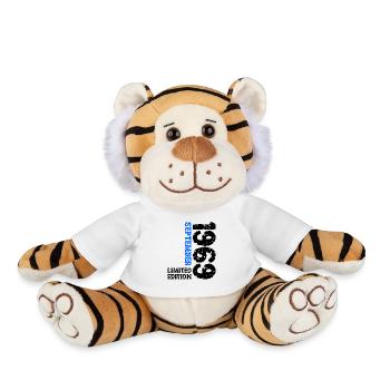 1969 September Limited Edition 54th Birthday Deco - Plush Tiger - white - Front