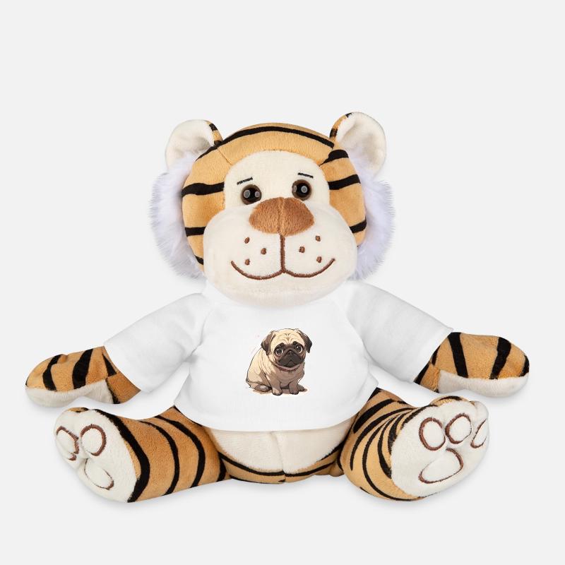 Mops Mops Hund Mops Leben Mops Geschenke - Plüschtiger - Weiß