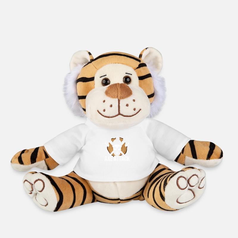 Axe Attack - Plush Tiger - white