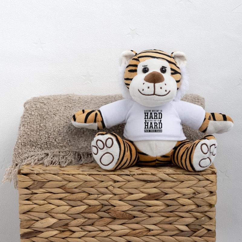 Perdre du poids est difficile zéro glucides faible amant de glucides Peluche Tigre