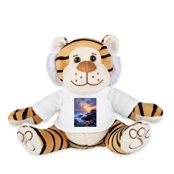 Chaussée des géants, Irlande du Nord - Peluche Tigre - blanc - Devant