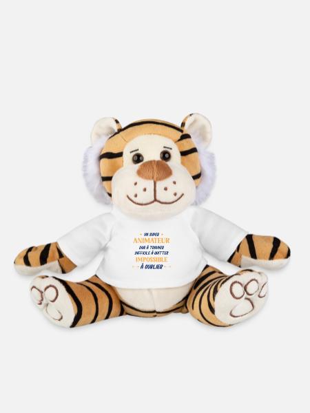 Un super animateur - Peluche Tigre - blanc