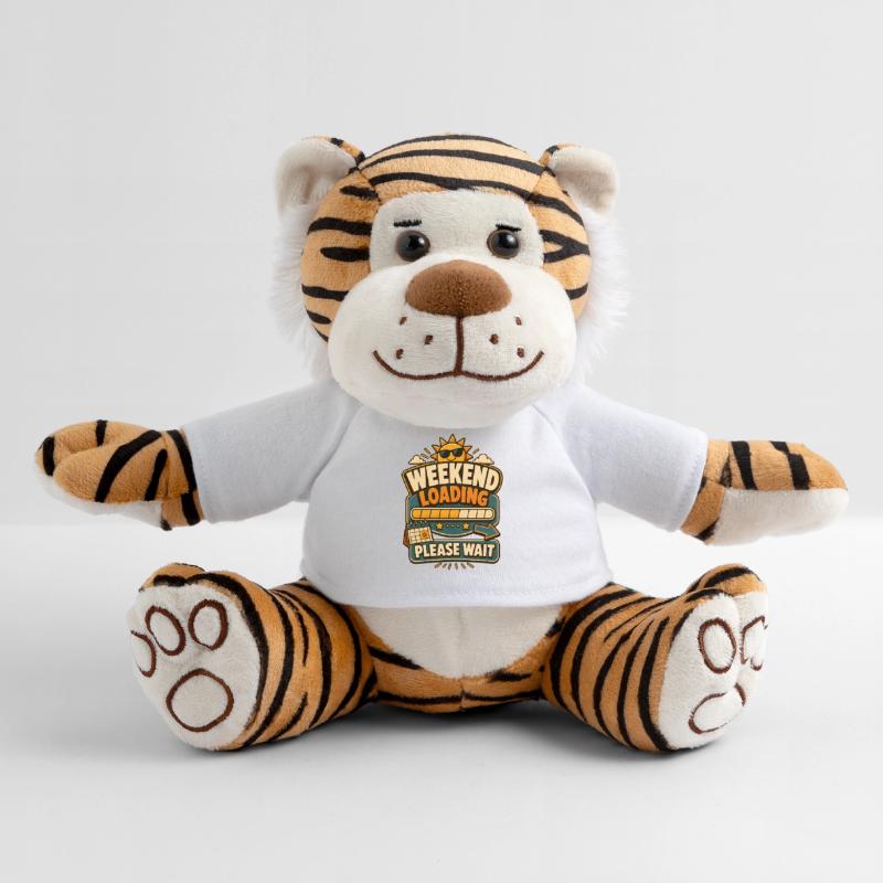 Weekend Loading Please Wait Plush Tiger