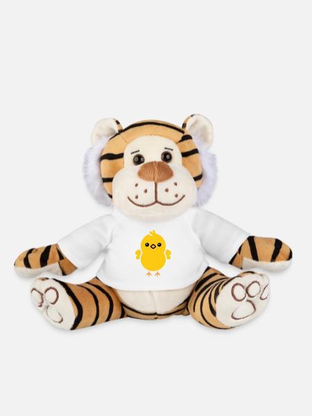 poussin - Peluche Tigre - blanc