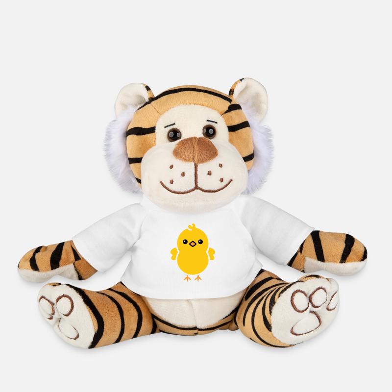 poussin - Peluche Tigre - blanc
