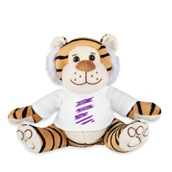 contemporary literature bday gift idea happy - Plush Tiger - white - Front