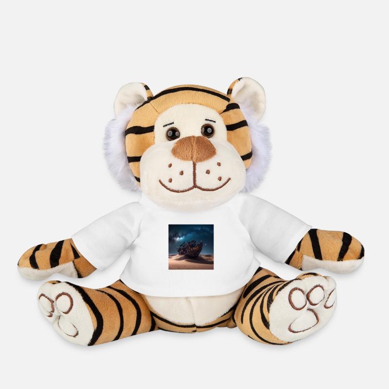 Naufrage perdu dans l’espace - Peluche Tigre - blanc