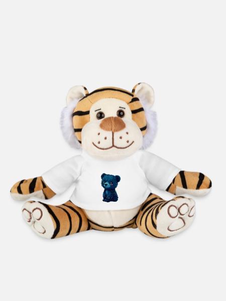 Kleiner schwarzer Teddybär - Plüschtiger - Weiß