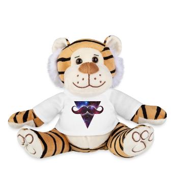 mustache universe - Plush Tiger - white - Front